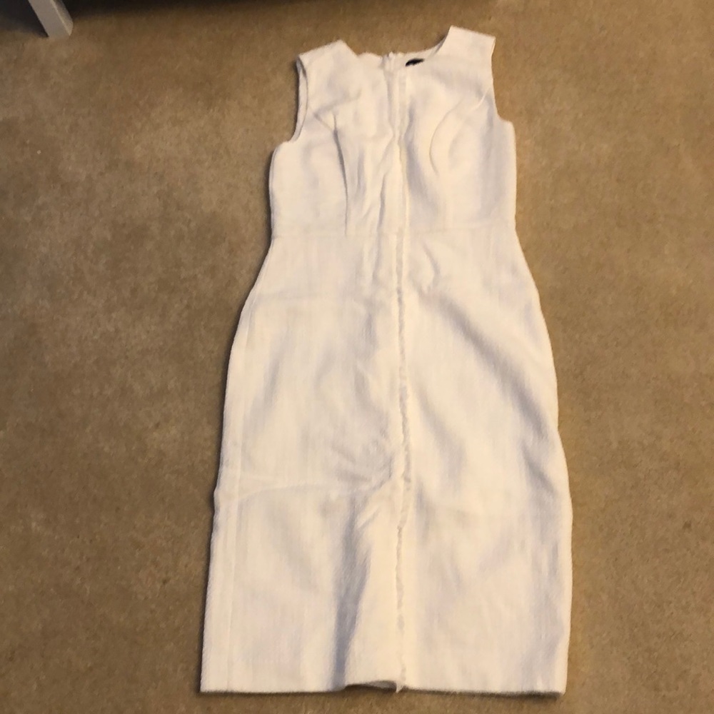 Ann Taylor White Sleeveless Dress